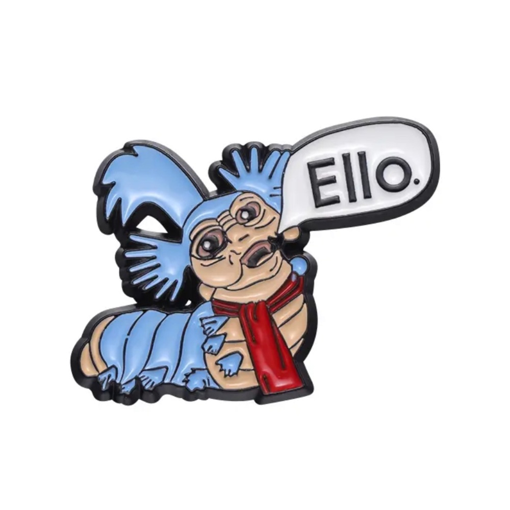 Creep Ello Worm Enamel Pin The Labyrinth 90s Movie Puppet Character IYKYK Fan